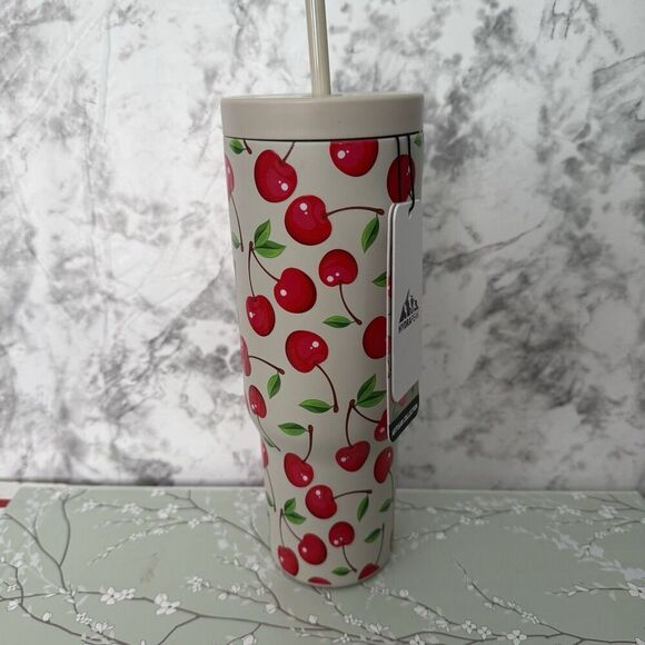 HYDRAPEAK Voyager 32 oz Insulated Tumbler Artisan Collection Cherries Cherry New - Picture 1 of 8
